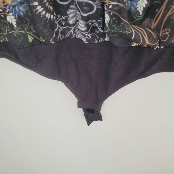 Free People Intimately Must Have Been Love Sheer Floral Long Sleeve Bodysuit L - Picture 4 of 11